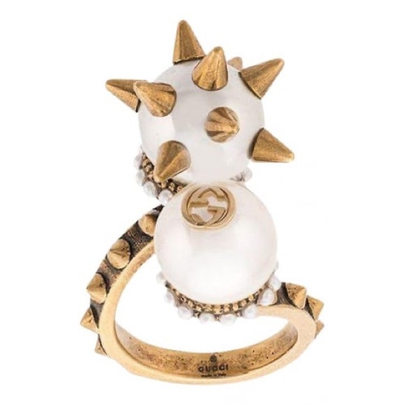 Ring Gold-Tone Metal & Faux Pearl - Picture 14 of 14